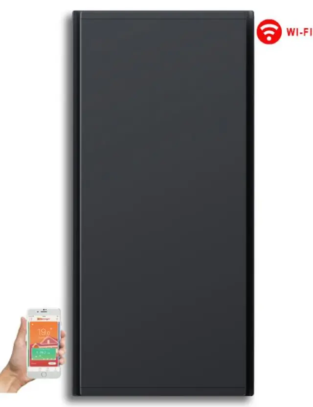 Radialight Icon WiFi 750 Watt Ανθρακί - Κάθετο Ψηφιακό Σώμα Θέρμανσης