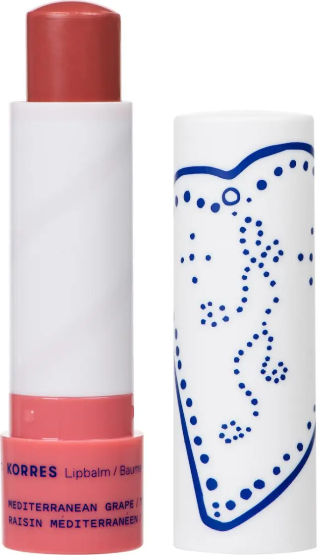 Korres Lipbalm Mediterranean Grape Ενυδατική Φροντίδα για Χείλη με Σταφύλι, με Χρώμα, 4,5gr