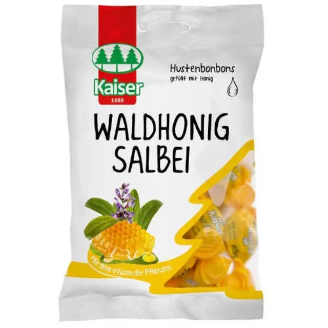 Kaiser Waldhonig Salbei Καραμέλες με Φασκόμηλο & Γέμιση Από Μέλι του Δάσους 75gr