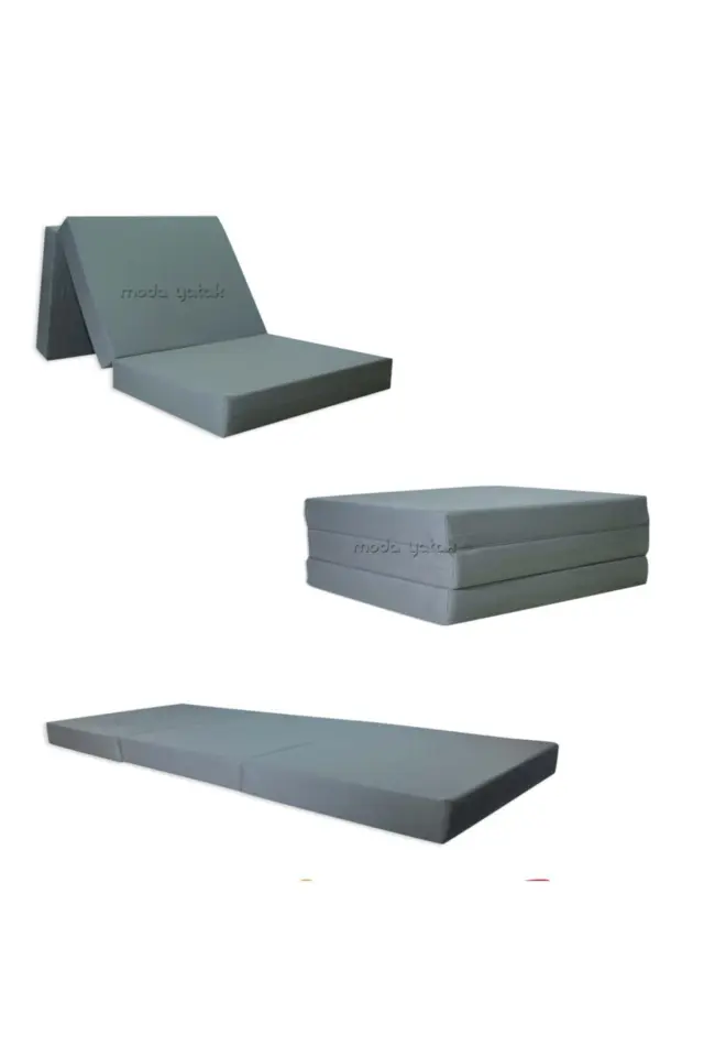 Stewehome Στρώμα αφρού πτυσσόμενο για ύπνο λευκό 180x80x8 cm