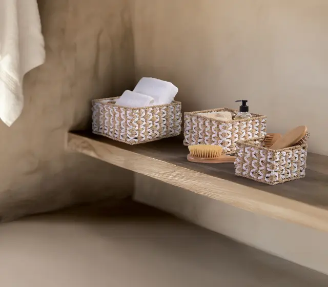 ΚΑΛΑΘΙ ΑΠΟ ΠΛΕΓΜΕΝΟ ΧΑΡΤΙ VINCI 23X23X12 NEF-NEF HOMEWARE NATURAL 3