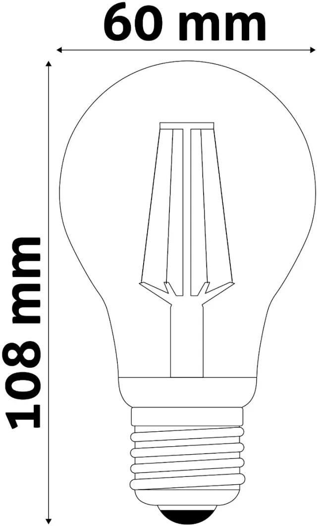 Avide LED Filament Κοινή 3.8W E27 Θερμό 3000K Super Υψηλής Φωτεινότητας 15.001.1049 3