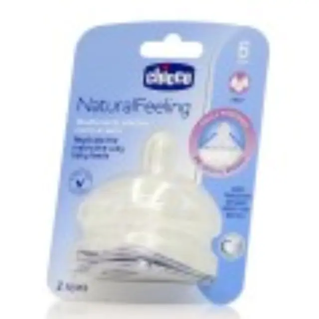 Chicco Natural Feeling Θηλές από Σιλικόνη Γρήγορης Ροής για 6+ μηνών 2τμχ 3