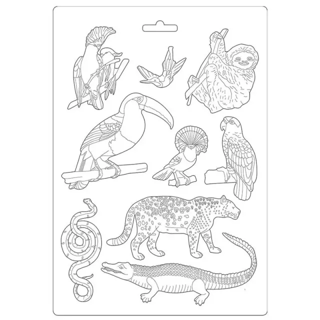 Εύκαμπτο Καλούπι για Σαπούνι-Γύψο - 21x29.7cm - Amazonia Animals