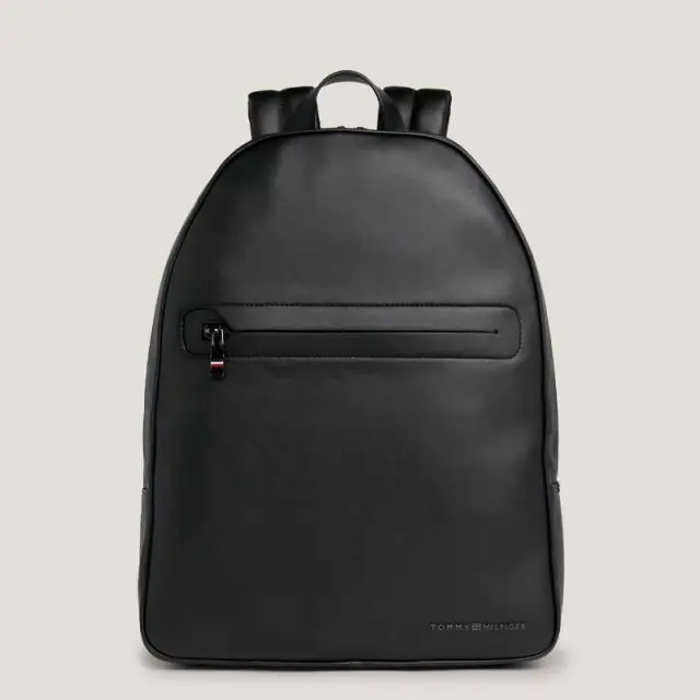 Tommy Hilfiger - Ανδρικό Σακίδιο Th Modern Pu Dome Backpack AM0AM12231-BDS Μαύρο