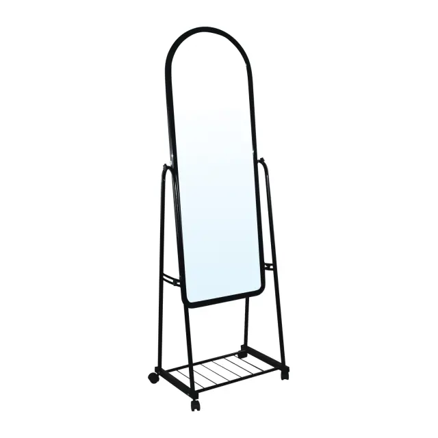 Καθρέπτης Δαπέδου ROLLAND BIG Μαύρο Μέταλλο 50x40x160cm