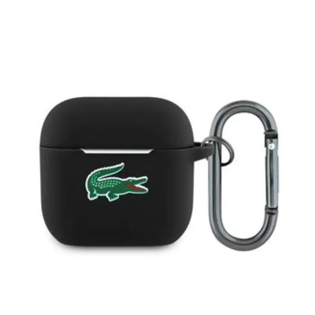 Lacoste Liquid Silicone Croc Logo Case for AirPods 4 Black