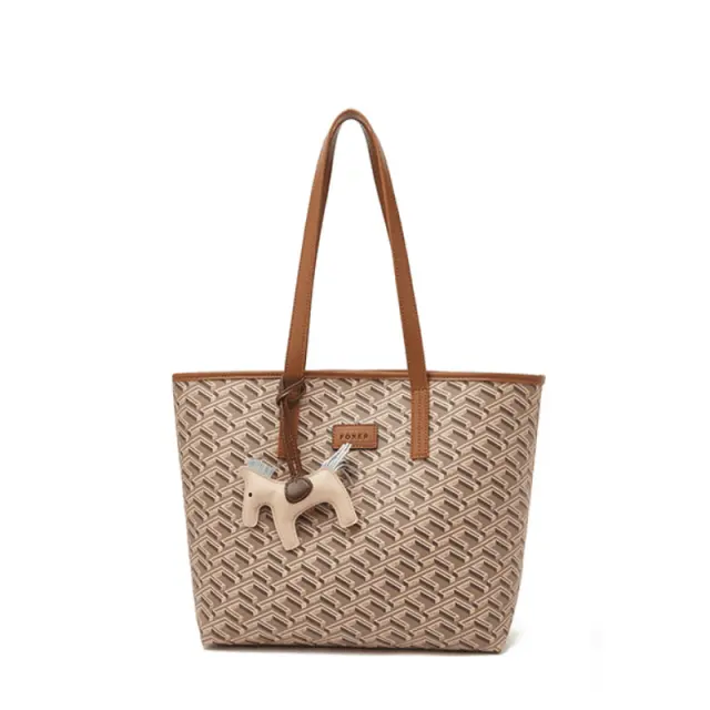 Τσάντα Shopper Ωμου Foxer 9140123F Μπεζ - One Size