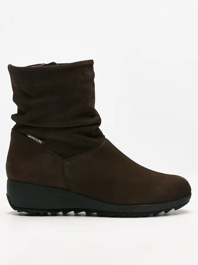 Mephisto Μποτάκια Γυναικείο δέρμα Nubuck Καφέ MEP/AGATHA OAK 3