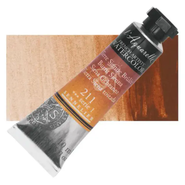 Χρώμα Ακουαρέλας Sennelier l Aquarelle Σωληνάριο 10ml - 211 Burnt Sienna