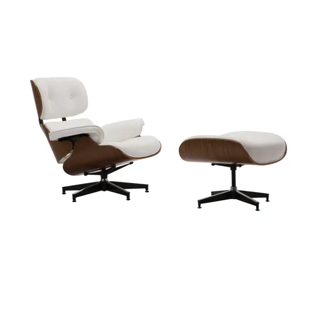 Πολυθρόνα RELAX PU Άσπρο 87x83x89(Σκαμπώ 65x55x48)cm