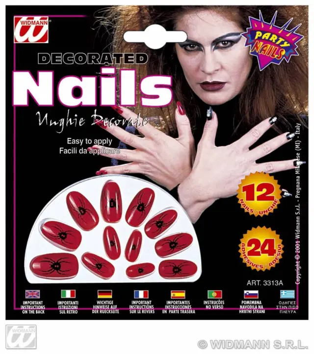 Widmann Decorated Nails Skull / Spider 3313A