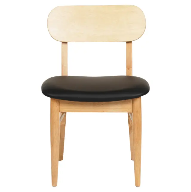 KΑΡΕΚΛΑ ΤΡΑΠΕΖΑΡΙΑΣ FB99945.01 RUBBERWOOD-ΜΑΥΡΟ PU 50x50x80Υεκ. 3