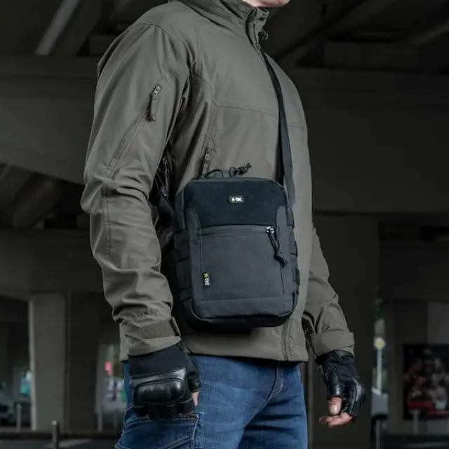 M-Tac Satellite Bag Gen.II-Τσάντα Ώμου με Κρυφή Θήκη Όπλου - 01-Black-Μαύρο 2