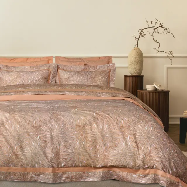 Σεντόνια σετ υπέρδιπλα 240x270, 50x70+7 Terracota - Grey 1689 Das Home