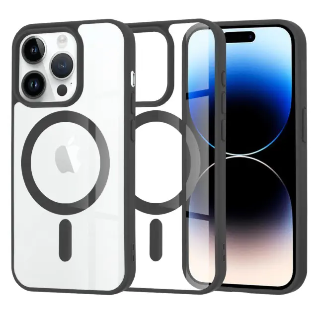 Techsuit® MagSafe Pro Θήκη για iPhone 14 Pro-Clear/Black
