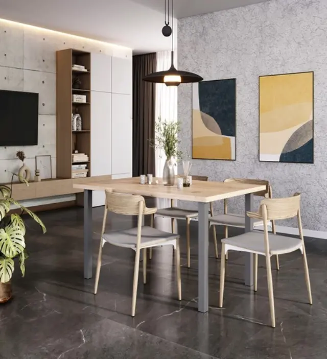 ΠΟΔΙ ΤΡΑΠΕΖΙΟΥ ΤΕΤΡΑΓΩΝΟ FINETTO ART.127 50Χ50Χ710ΜΜ Μαύρο 3