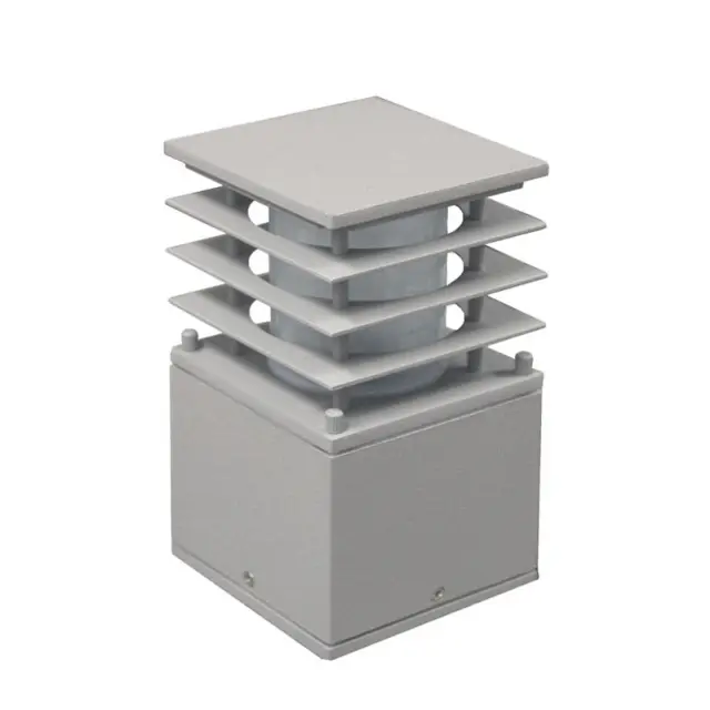 ΚΟΛΩΝΑ ΑΛΟΥΜ ΤΕΤΡΑΓΩΝΗ ΜΕ ΣΚΙΑΣ D110X110 h20cm Ε27 ΓΚΡΙ