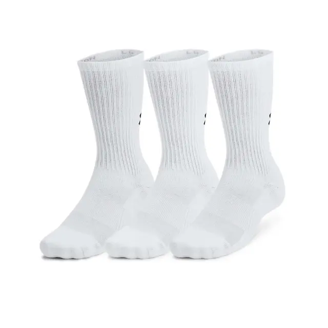 Under Armour Unisex Performance Tech 3 Pack Crew Socks Άσπρο 1386311-100 (Under Armour)