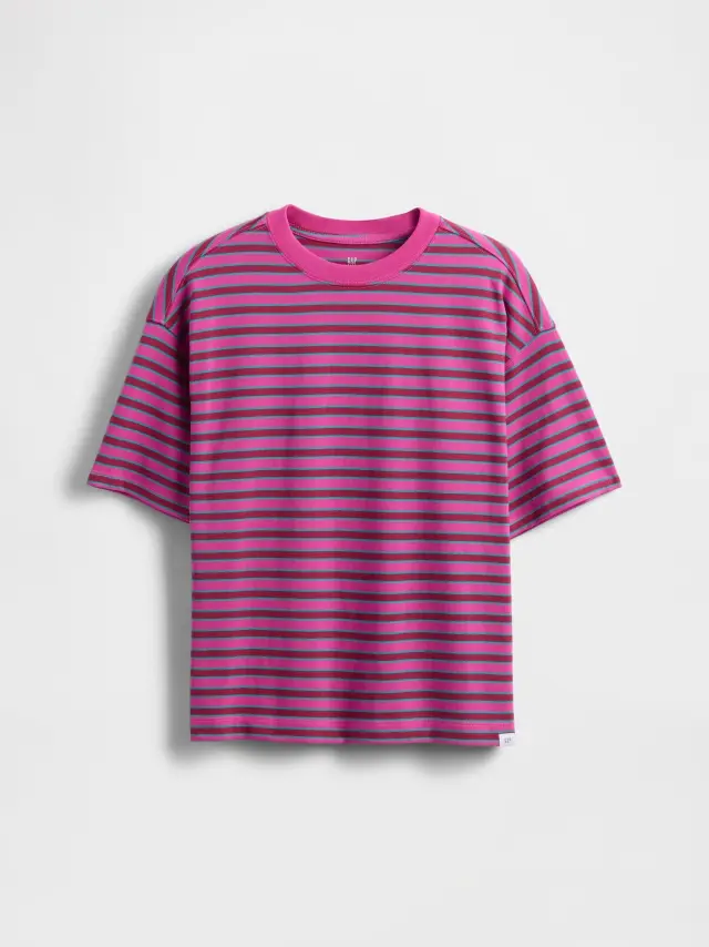 Παιδική Heavyweight Μπλούζα Pink stripe