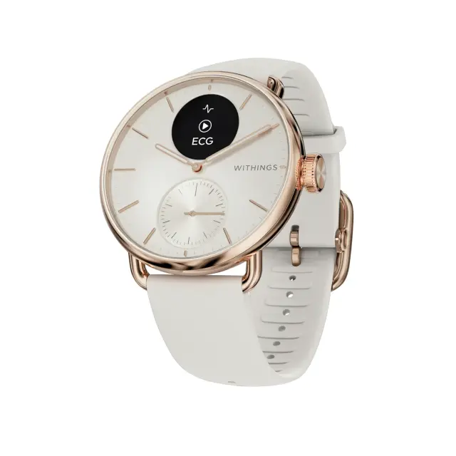 WITHINGS Scanwatch 2 38mm με Ηλεκτροκαρδιογράφημα, Καρδιακό Παλμό + Οξύμετρο Rose Gold