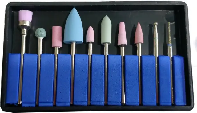 Φρεζάκια καρβιδίου τροχού - 10 PCS mounted grinding polishing & carving stone set 2