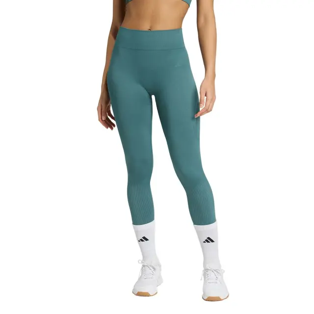 adidas Performance Women's Workout Essentials Knit 1/1 Leggings Πετρόλ JX3920 (adidas Performance)