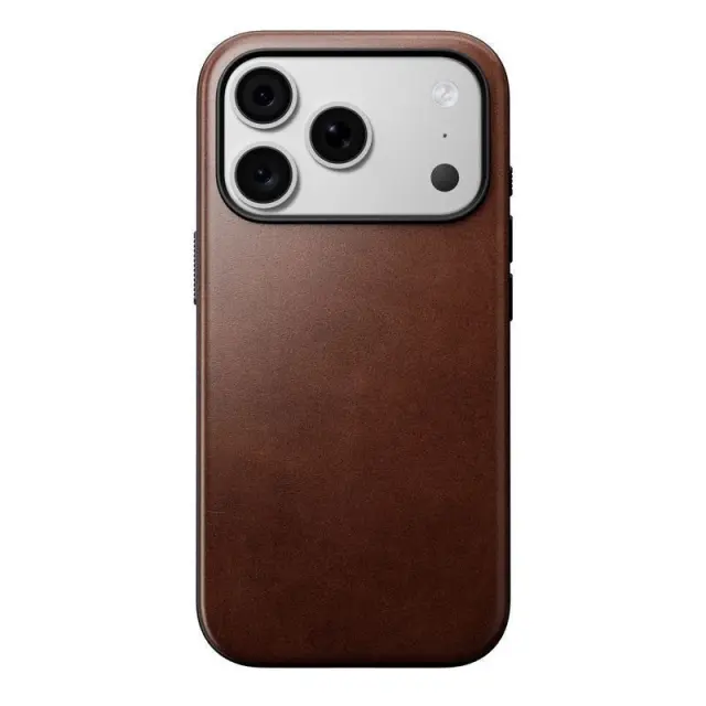 Nomad Modern Leather Case, rustic brown (Horween) - iPhone 18 Pro