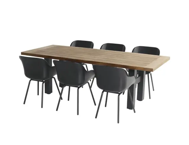 Σετ Καρέκλες κήπου Sophie Rondo Elegance Hartman με διαστάσεις 55x58x85cm - Ανθρακί - 2 τεμάχια 2