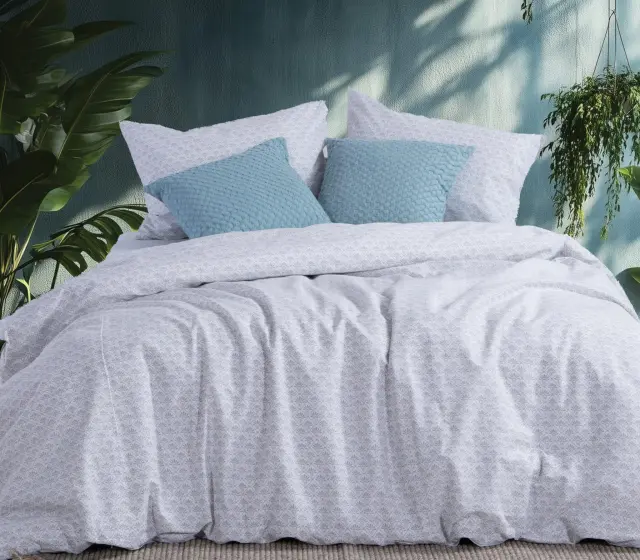 ΣΕΤ ΣΕΝΤΟΝΙΑ ΒΑΜΒΑΚΕΡΑ KING SIZE KEYLAN ΜΕ ΛΑΣΤΙΧΟ NEF-NEF HOMEWARE BLUE