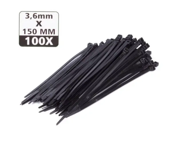 Cable ties 3.6 x 150 mm 100 pieces black