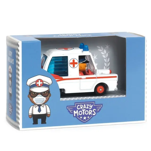 Djeco Crazy Motors Ασθενοφόρο με Φιγούρα "Hurry Ambulance" (3+ ετών) 05468