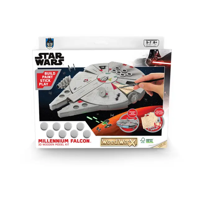 Wood WorX Star Wars Millennium Falcon - Φιγούρα Μοντελισμου Διαστημόπλοιο (177715) 2