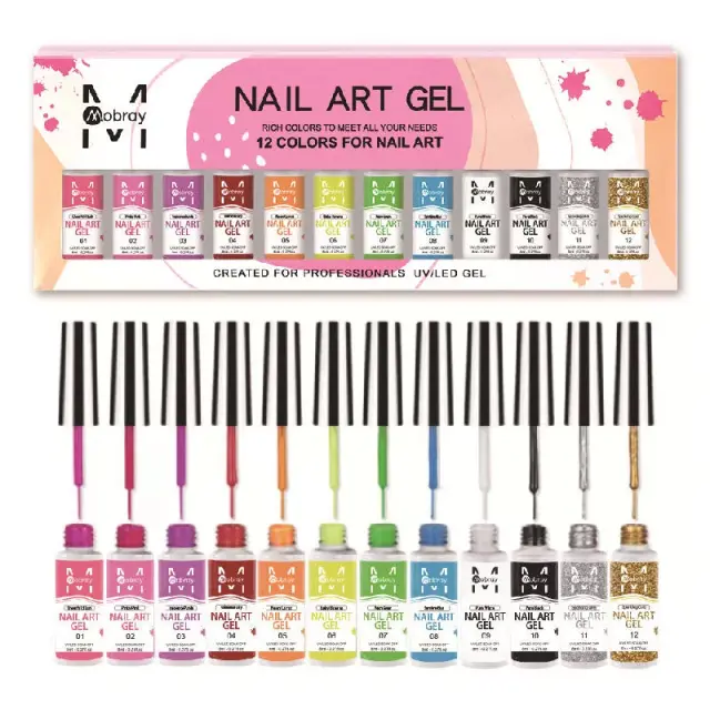 Σετ 12 Nail Art gel Liner Mobray