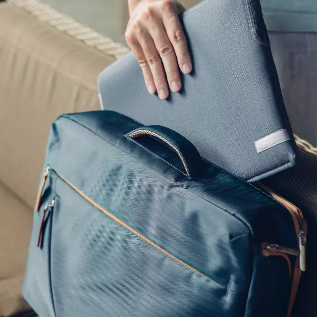 Moshi Pluma Laptop Sleeve 13" Denim Blue 2