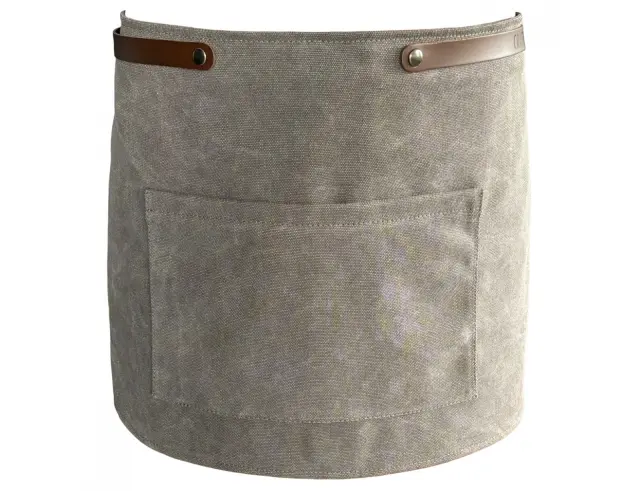 Ποδιά Μέσης από Καμβά Doxx Amsterdam Washed Canvas Waist Apron με ρυθμιζόμενα λουράκια και διαστάσεις 35x67cm - Γκρι