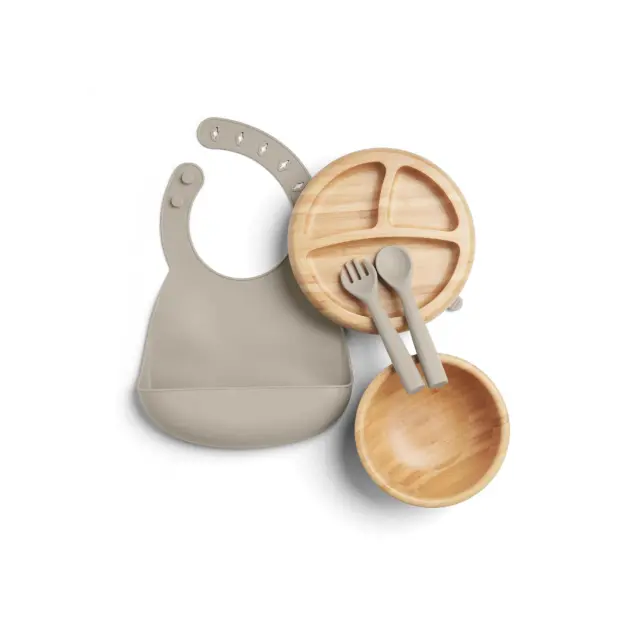 Σετ Φαγητού Mamas & Papas από Bamboo 4τμχ Truffle 25180071
