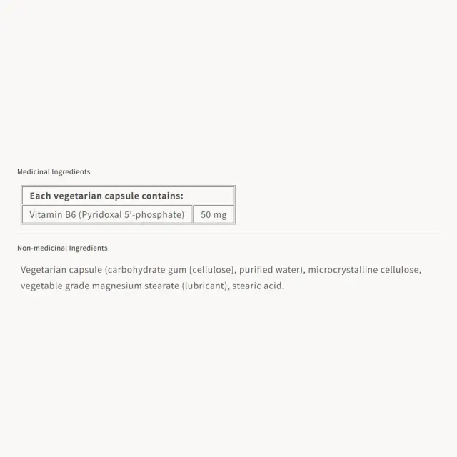 Natural Factors BioCoenzymated Pyridoxal 5-Phosphate B6 50 MG 2