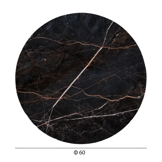 ΕΠΙΦΑΝΕΙΑ ΤΡΑΠΕΖΙΟΥ HPL ΣΤΡΟΓΓΥΛΗ FB95841.34 BLACK MARBLE Φ60εκ. 2