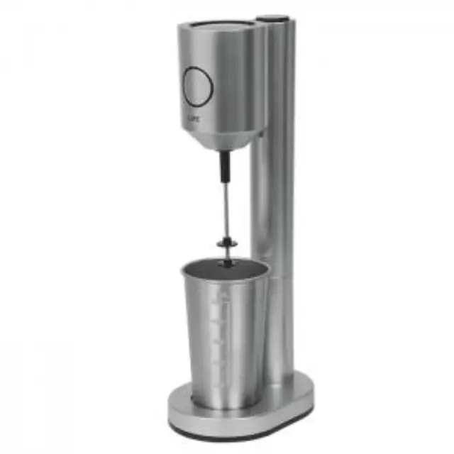 Φραπεδιέρα με 1 inox + 1 πλαστικό ποτήρι και πλήκτρο push, σε ασημί χρώμα, 100W. 2
