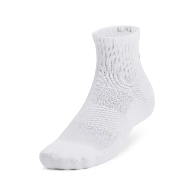 Under Armour Unisex Performance Tech 3 Pack Quarter Socks Άσπρο 1386372-100 (Under Armour)