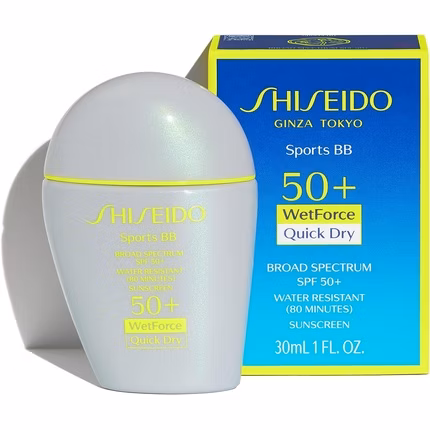 Shiseido Sports BB Quick Dry Αδιάβροχη Αντηλιακή Κρέμα Προσώπου SPF50 με Χρώμα Dark 30ml 3