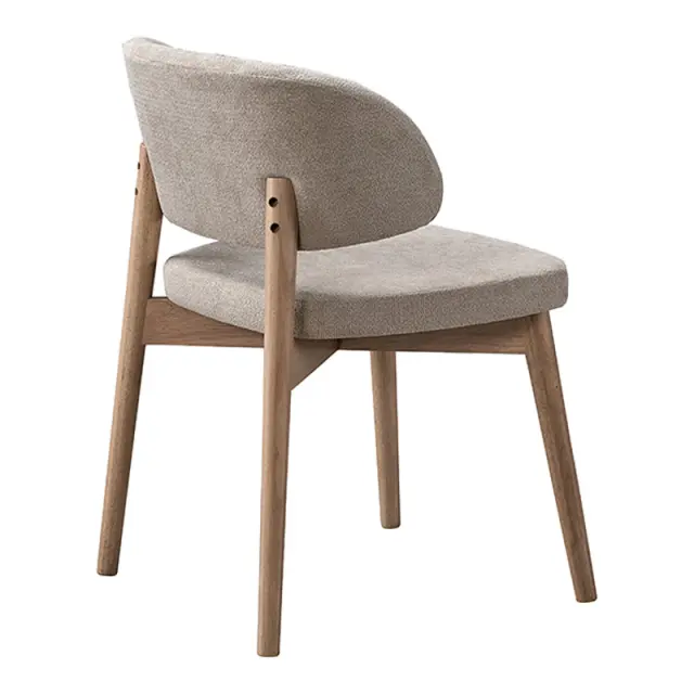 Καρέκλα Siena pakoworld rubberwood σε φυσική-μπεζ απόχρωση 48x50x81εκ | Συσκευασία 2 τμχ 2