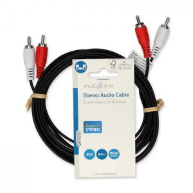 Καλώδιο 2x RCA αρσ. - 2x RCA αρσ., 3.00m. 3