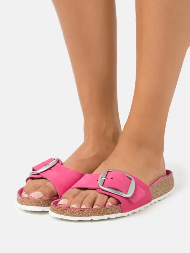 Birkenstock Πέδιλα Γυναικείο δέρμα Nubuck Ροζ BIR/MADRID BIG BUCKLE 1018723 FUCHSIA 2