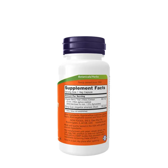 Now Foods Chaste Vitex Berry Extract 300mg 90 φυτικές κάψουλες 2