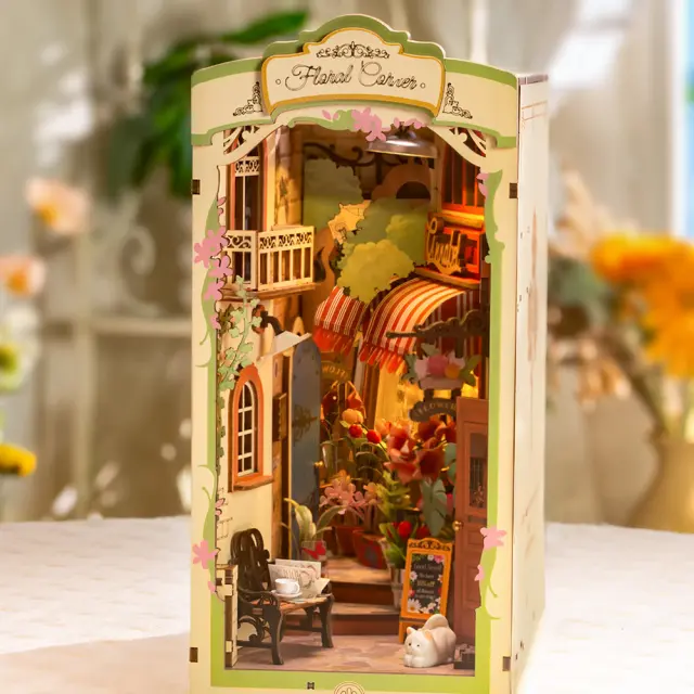 Robotime DIY Κατασκευή Floral Corner Book Nook TGB09 3