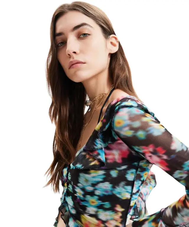 Desigual - Γυναικεία Μπλούζα Laura 23SWTKB0-2000 Μαύρο 3