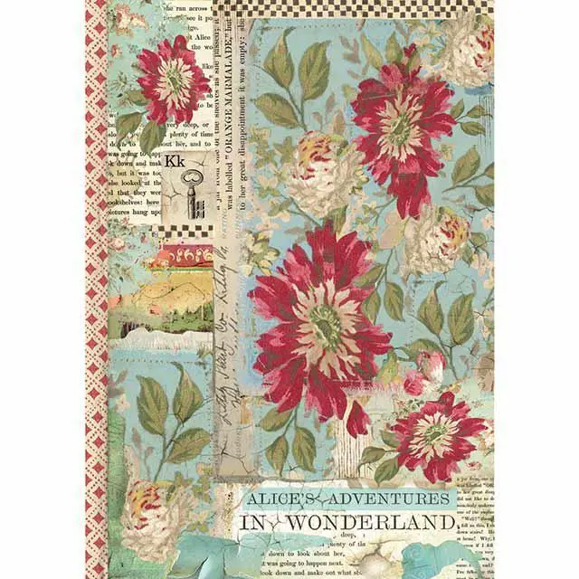 Stamperia Ριζόχαρτο για Decoupage - Alice Red Flower - A4