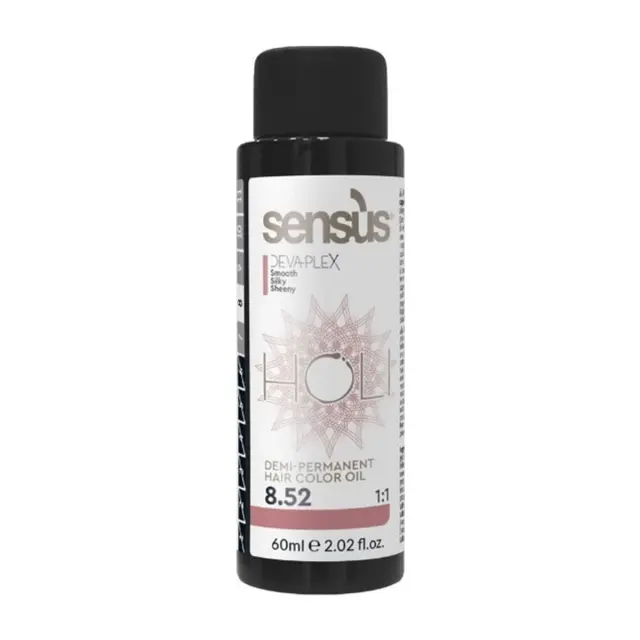Holi-8.52 Ημι-Μόνιμη Βαφή - Light Red Biege Blonde - Ανοιχτό Κόκκινο Μπεζ Ξανθό 60ml - Sensus